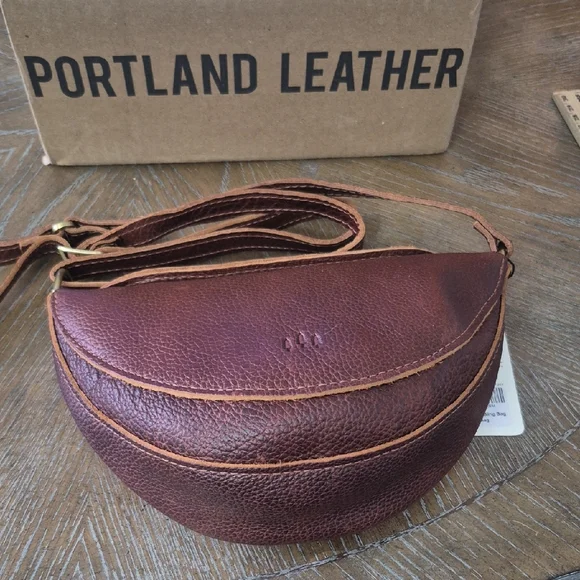 Portland Leather Small Koala Sling Bag in Nutmeg - Picture 1 of 8